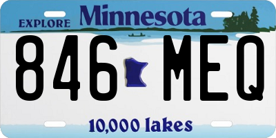 MN license plate 846MEQ