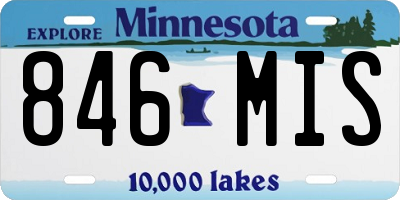 MN license plate 846MIS