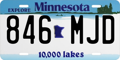 MN license plate 846MJD