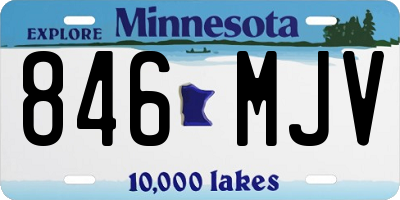MN license plate 846MJV