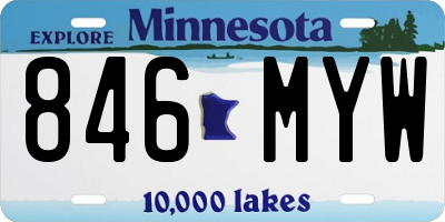 MN license plate 846MYW