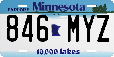 MN license plate 846MYZ