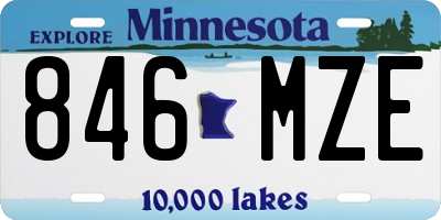 MN license plate 846MZE