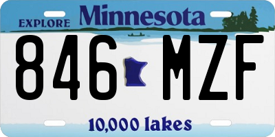 MN license plate 846MZF