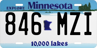 MN license plate 846MZI