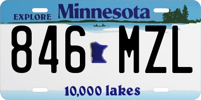 MN license plate 846MZL
