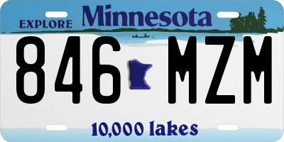 MN license plate 846MZM