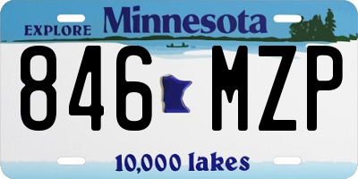 MN license plate 846MZP