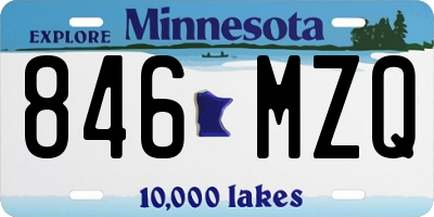 MN license plate 846MZQ