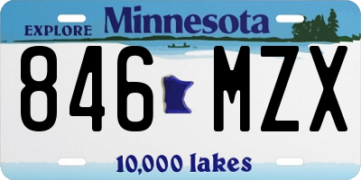 MN license plate 846MZX