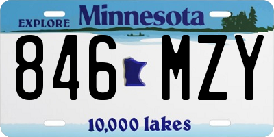 MN license plate 846MZY