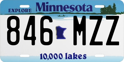 MN license plate 846MZZ