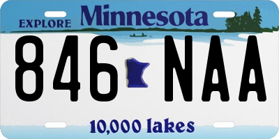 MN license plate 846NAA