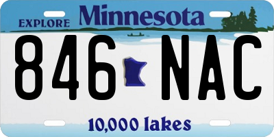 MN license plate 846NAC