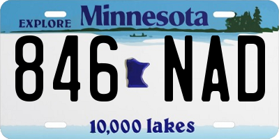 MN license plate 846NAD