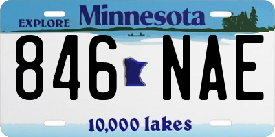 MN license plate 846NAE