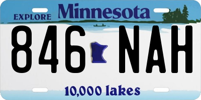 MN license plate 846NAH