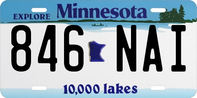 MN license plate 846NAI