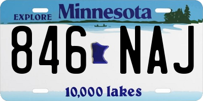 MN license plate 846NAJ