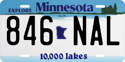 MN license plate 846NAL
