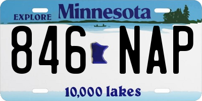 MN license plate 846NAP