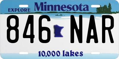 MN license plate 846NAR