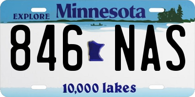 MN license plate 846NAS