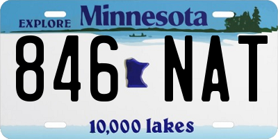 MN license plate 846NAT