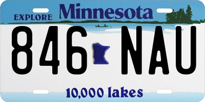 MN license plate 846NAU
