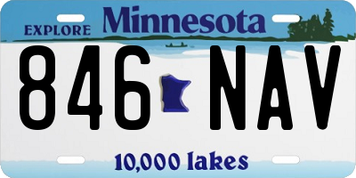 MN license plate 846NAV