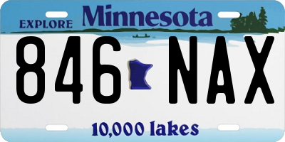 MN license plate 846NAX
