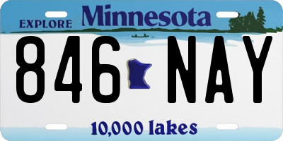 MN license plate 846NAY