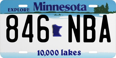 MN license plate 846NBA