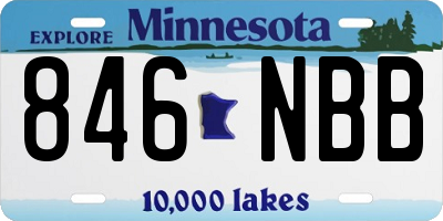 MN license plate 846NBB