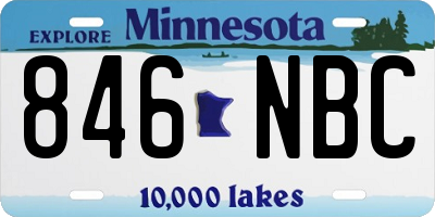 MN license plate 846NBC