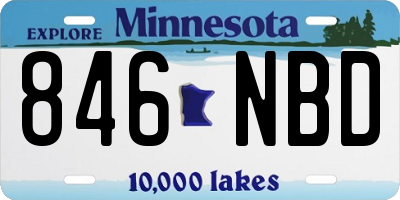MN license plate 846NBD