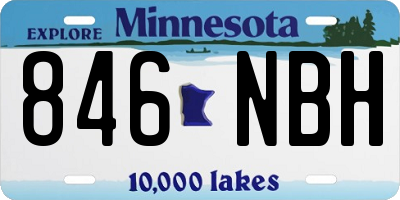MN license plate 846NBH
