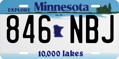 MN license plate 846NBJ