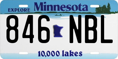 MN license plate 846NBL