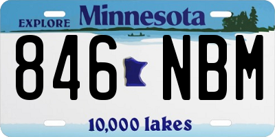MN license plate 846NBM