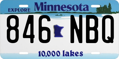 MN license plate 846NBQ