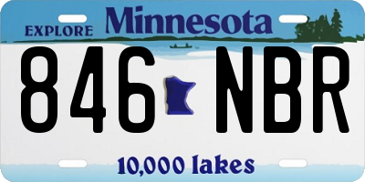 MN license plate 846NBR