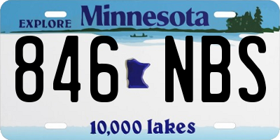 MN license plate 846NBS