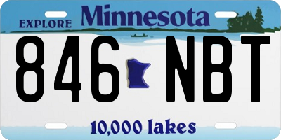 MN license plate 846NBT