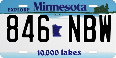 MN license plate 846NBW
