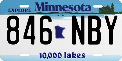 MN license plate 846NBY