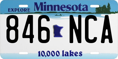 MN license plate 846NCA