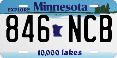MN license plate 846NCB