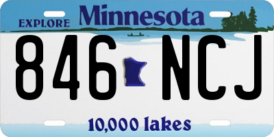 MN license plate 846NCJ
