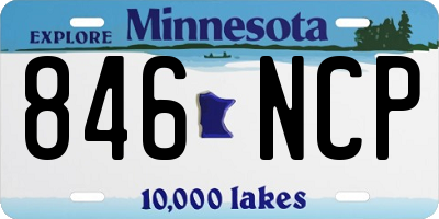 MN license plate 846NCP